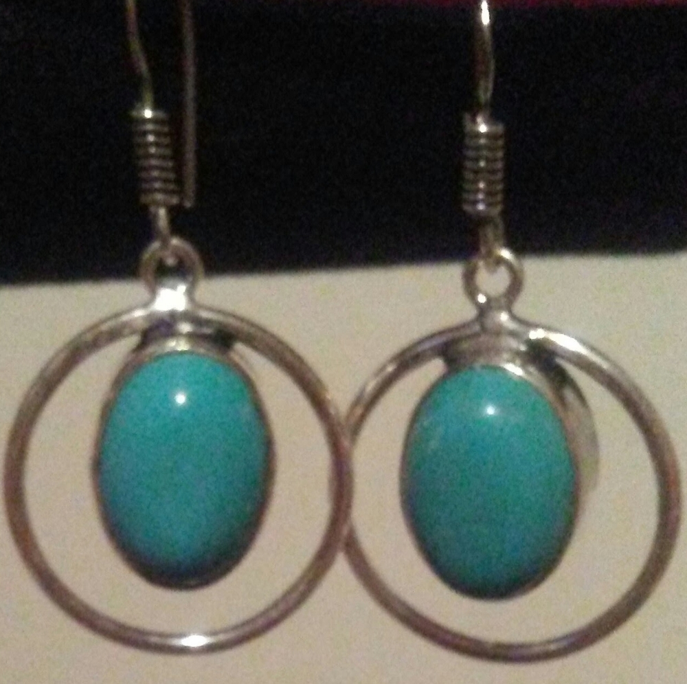ARIZONA SLEEPING BEAUTY TURQUOISE DANGLE EARRINGS